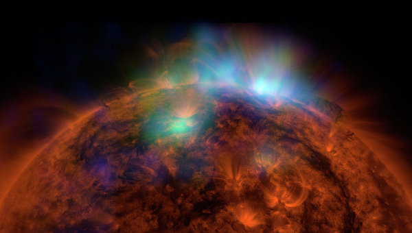 снимок солнца сделанный телескопом NASA NuSTAR 